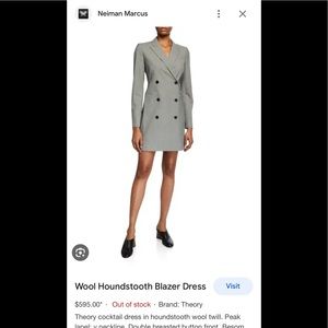 NWT Theory Houndstooth blazer dress